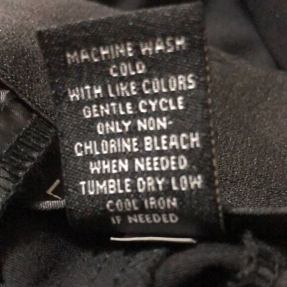 Lane Bryant pants Sz 16 black contrast white zip hook closure four pocket office - Picture 4 of 5